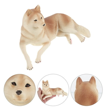 GAXIRE 1 Pack Realistic Husky Dog Figurine Animal Statue for Home Decor, Party Decoration, Collectible Pet
