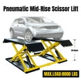 thumbnail image 4 of HPDAVV 8,000 LBS Scissor Lift Mid Rise Pneumatic Release Auto Lift 110V Car Lift Max. Lift Height 39.5'' for Home Garage Lift, 4 of 11
