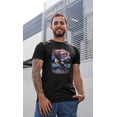 thumbnail image 2 of 4th of July American Flag Bald Eagle Mens Soft T Shirt, 2 of 5