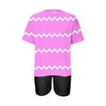 thumbnail image 3 of XuJwPNcy Women's Two Piece Outfits Plus Size Short Sleeve T-Shirt Biker Shorts Sets Summer Casual Workout Tracksuits, 3 of 4