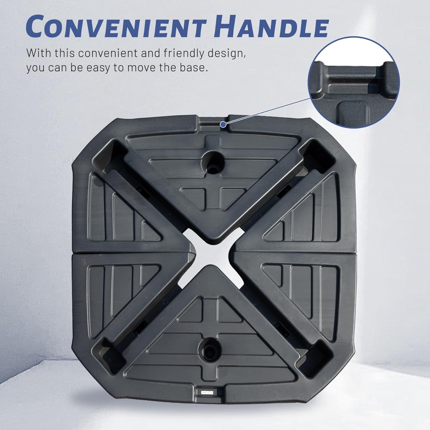 Domi Patio Umbrella Base, Umbrella Stand Base Water & Sand Filled Weighted Base Offset Umbrella Base for Cantilever Offset Patio Umbrella, 300LBS