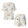 thumbnail image 2 of Sigee Wildflower Watercolor for Sleepwear Casual Pjs with Pockets Women's Pajamas Sets Shorts 2 Piece Short Sleeve Lounge Sets Large, 2 of 9