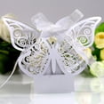 thumbnail image 1 of 10Pcs Gift Packing Box Hollow-out Design Nice-looking Bright-colored 3D Butterfly DIY Candy Storage Case for Wedding, 1 of 7