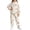 Beige, variant on Cethrio Girls Winter Pajama Sets, 2 Piece Long Sleeve Thermal Soft Girls' Sleepwear White Size 10-12