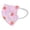 Pink, variant on 10Pcs Cute Print Disposable Face Masks 3-Ply Breathable Filter Comfortable Earloop Masks for Daily Use(White-14.5x9cm)