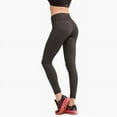 thumbnail image 2 of SPECIALMAGIC Women's Solid Color Yoga Waist Pocket Gym Workout Leggings,2-Pack Grey, 2 of 8