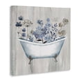 thumbnail image 4 of Stupell Industries Rustic Blue Floral Tub Bath & Laundry Painting Wrapped Canvas Art Print Wall Art, 17 x 17, 4 of 8