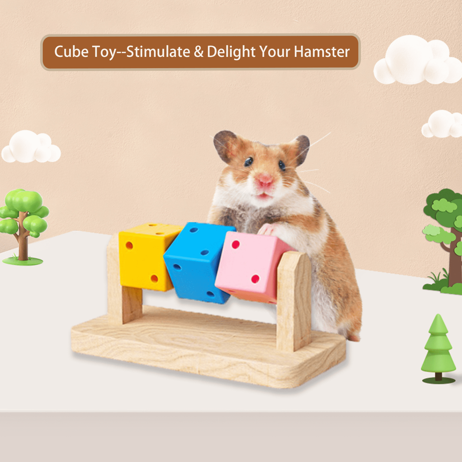 9 in 1 Acrylic Hamster Cage with all accessories and an activity tube,2-layer Hamster House,transparent viewing,top open Mouse Cage for pet mice,Hamster Habitat for Dwarf Hamster,Gerbils;18"x11"x13.4