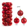 thumbnail image 3 of 24 piezas de bolas de Navidad de 4 cm para colgar en fiestas, juego de bolas de plástico para decoración de árbol de Navidad, regalos de Año Nuevo 2024 para el hogar, 3 of 5