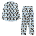 thumbnail image 7 of FOR U DESIGNS Hot Dog Dachshund Pajama Sets for Women 2 Piece Button Down Long Sleeve Pants with Pockets Size XS Sleepwear Long V-neck Tops for Women Winter, 7 of 7