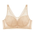 thumbnail image 1 of Women's Plus Size Wireless Bra, Breathable Lace Thin Cup Full Coverage Comfort Support for Everyday Wear, 1 of 5