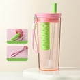 thumbnail image 3 of Pink Acrylic 20 oz Carnival Cup, Double-Walled Travel Tumbler with Straw and Leakproof Lid, Durable Cold Drink Cup for Office and Home Use, 3 of 5