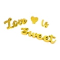 thumbnail image 3 of Love IS Sweet and Heart-letrero de madera para fotografía, decoración romántica de mesa para el Día de San Valentín, escritorio de recepción de boda, Dorado BLESIY Signo de boda, 3 of 8