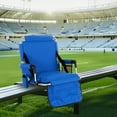 thumbnail image 6 of Sophia & William Set of 2 Portable Stadium Chair Stadium Seat for Bleacher with Cup Holder, Blue, 6 of 7