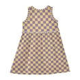 thumbnail image 3 of Girls Dress Purple Yellow Checked Sleeveless Dress for Girls Hem A-Line Casual Sundress, 3 of 7