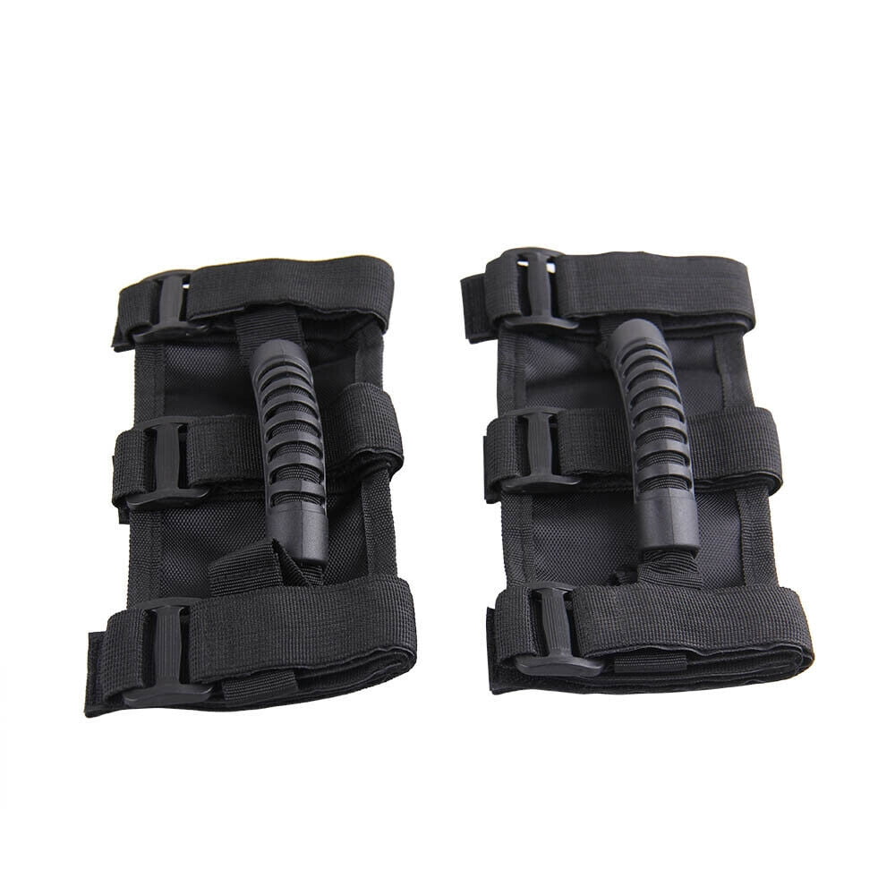 2 Pack Roll Bar Grab Handle Grip Handles Black for Jeep Wrangler CJ YJ TJ JK JL