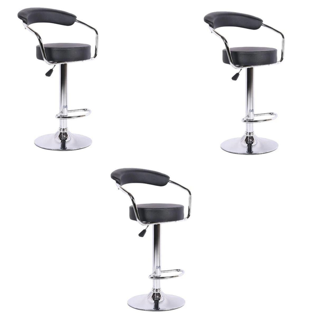 Heavenly Collection Adjustable Stool with stainless steel base. SET OF 3