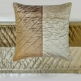 thumbnail image 2 of The HomeCentric King / Queen / Twin Brown Decorative Bed Runner Twin 53"x18" Bed Runner WITH One Pillow Cover, Solid, Chevron, Patchwork, Quilted Bed Scarf on Velvet fabric - Plush Divide, 2 of 3