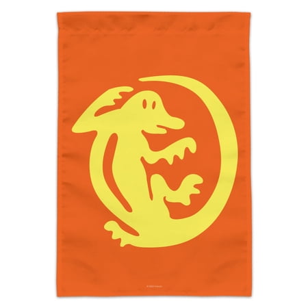 Hidden Temple Orange Iguanas Garden Yard Flag