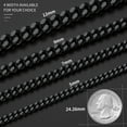 thumbnail image 5 of ChainsHouse Cuban Link Chains for Men Stainless Steel Black Chain Necklace 5mm Heavy Easy Clasp Tranish Resistant Durable Hip Hop Mens Jewelry Gift, 18"-30", 5 of 9