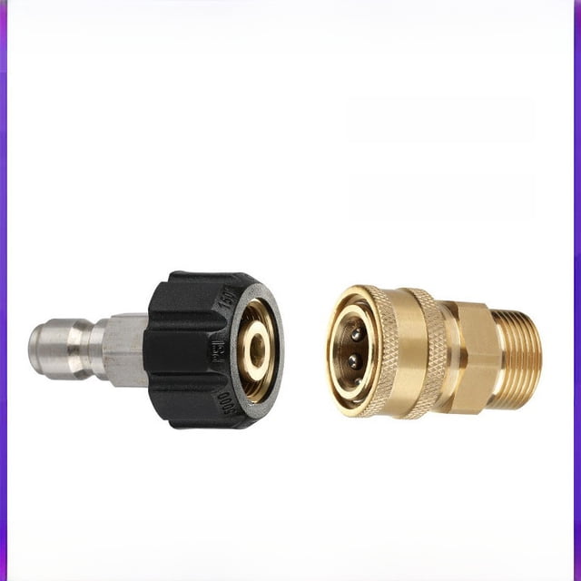 Ensemble d'Adaptateurs de Laveuse Haute Pression : Raccords Rapides de 3/8 Pouce avec Filetage M22-14 Mâle, Construction en Cuivre et Acier Inoxydable Robuste pour Vente en Gros Transfrontalière, Installation Facile pour Polyvalent