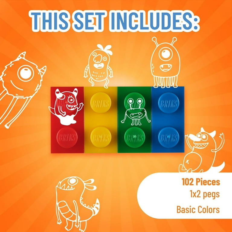 Strictly Briks Classic Bricks Starter Kit, Blue, Green, Red