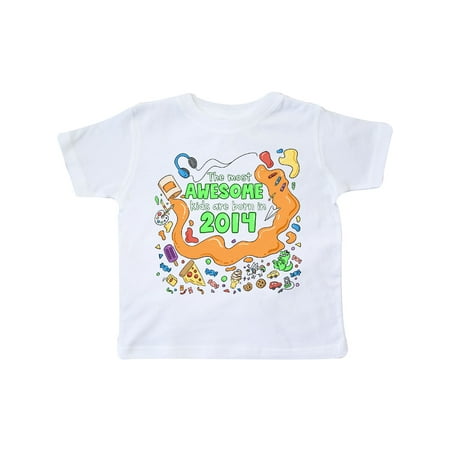 

Inktastic The Most Awesome Kids are Born in 2014 Gift Toddler Boy or Toddler Girl T-Shirt