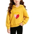 thumbnail image 2 of Bixock Toddler Girls Graphic Hoodies Long Sleeve Tops Crew Neck Pullover Tops Solid Color Print Casual Sweatshirt Warm Soft Windproof Daily Wear Girls Clothings, 2 of 7
