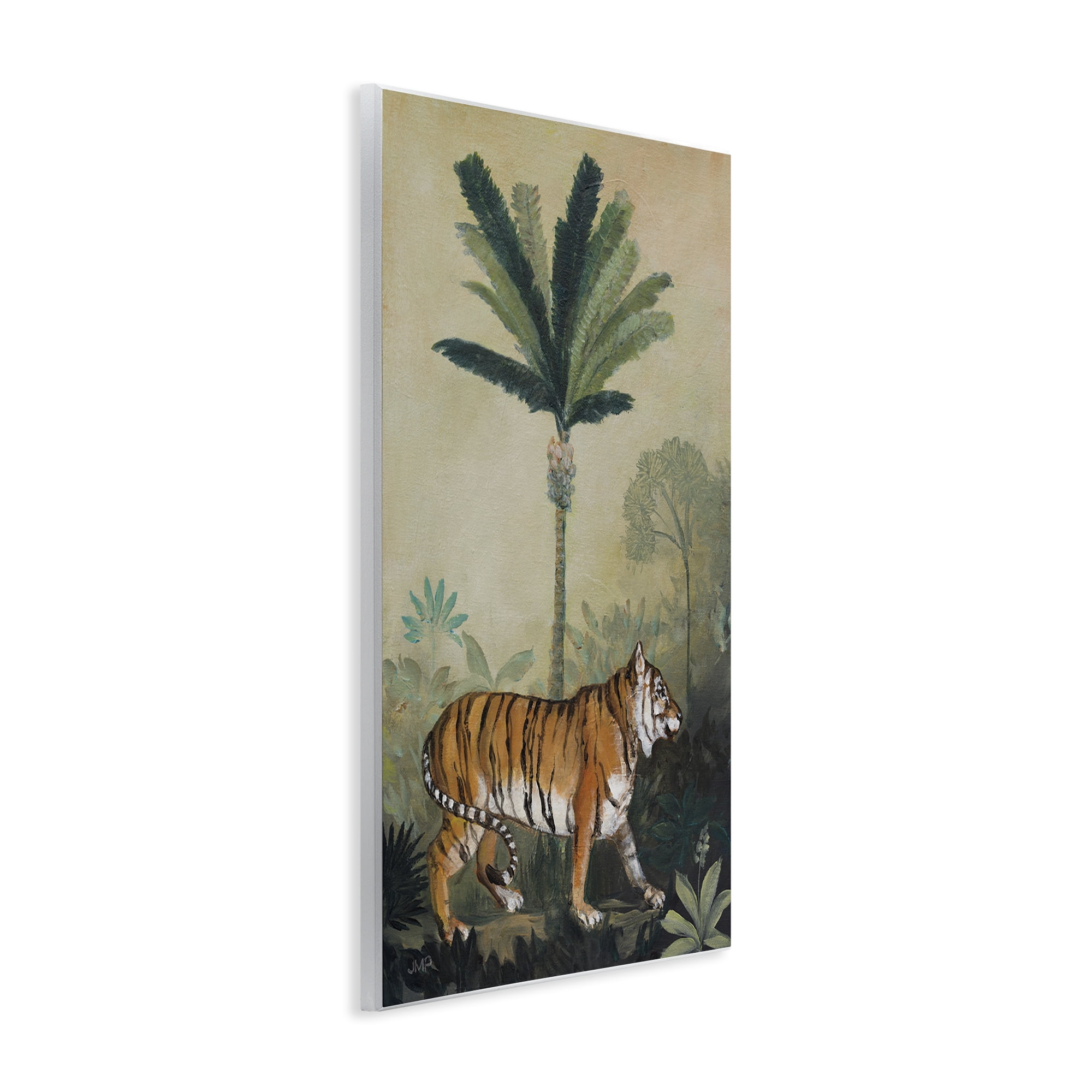 Stupell Industries King Of Jungle Tiger Landscape Painting Unframed Art Print Wall Art, 13 x 19