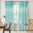 thumbnail image 3 of Turquoise Kitchen Curtains Window Panels, Modern Abstract Art Ombre Striped Insulated Window Treatment Curtain, Grommet Curtains for Bedroom/Living Room/Bathroom, 2 Piece 42"Wx84"L, 3 of 8