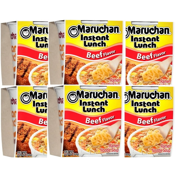 Maruchan Instant Lunch Beef, 2.25 Oz, Pack of 6
