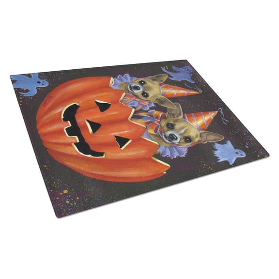 Carolines Treasures PPP3070LCB Chihuahua Halloweenies Glass Cutting Board Large, 12H x 16W, multicolor