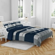New York Yankees Heathered Stripe 3-Piece Full/Queen Bed Set