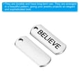 thumbnail image 5 of Uxcell 18mm Metal Pendants Drops, 20 Pack Mini Word Pendant for Jewelry Making DIY Style 4, Silver, 5 of 5