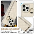 thumbnail image 5 of ELEHOLD Case for iPhone 11,Detachable Lanyard Crossbody Leather Wallet Case with Ring Holder & Mirror,White, 5 of 8