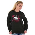 thumbnail image 3 of Betty Boop Romantic Rebel Flirt Women Plus Size Sweatshirt Brisco Brands 2X, 3 of 6