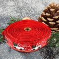 thumbnail image 4 of OUSITAID 1 Roll Christmas Ribbon Festive Multi-purpose Ornamental Lightweight Glittery Printed Gift Packing Decoration Ribbon for Party, 4 of 8