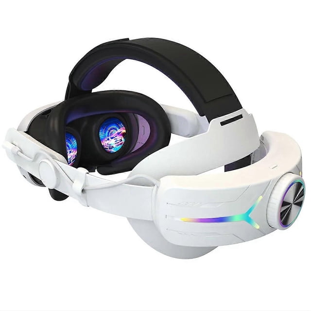 VR Head Strap for Meta Quest 3 Sponge Headwear RGB Charging Headset Built-In 8000MAh Batteries VR Ac