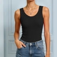 thumbnail image 7 of vigerkar Womens Sleeveless Crewneck Ribbed Tank Tops Casual Basic Summer Top Slim Fitted Racerback Shirts (Black, XXL), 7 of 7