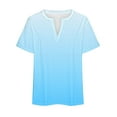 thumbnail image 6 of fatyb Women's Plus Size Tops V Neck Short Sleeve Tee Blouses Printed Summer Casual Loose Tunic Shirts, 6 of 6