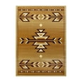 thumbnail image 2 of Emma + Oliver 8x10 Olefin Accent Rug with Southwestern Geometric Arrow Design in Brown, Black, Beige & Ivory and Natural Jute Backing, 2 of 7