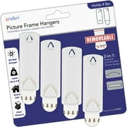 Picture Hangers, No damage wall Hangers, Picture Frame Hangers without nails, Sawtooth adhesive art hanger, Picture Frame Hanging kit without damaging walls, Picture frame hooks hardware (4 Hangers)