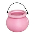 thumbnail image 2 of Mini Pink Cauldron with Handle Halloween Mini Witch Cauldron Kettles Multi - purposed Small Plastic Cauldron Halloween Pot Candy holder for Halloween & St.Patrick’s Day Party Favors Decor, 2 of 9