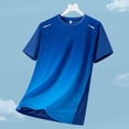 thumbnail image 3 of APEXFWDT Big&Tall Gradient Print Athletic T Shirts for Men Cooling Mesh Quick Dry Short Sleeve Tee Tops,L,Blue, 3 of 4