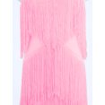 thumbnail image 5 of IBTOM CASTLE Fringe Tassel 1920s Flapper Dress for Girls Latin Dance Dress Gatsby Party Ballroom Competition Performance Solo Salsa Outfit Pink, 5 of 7