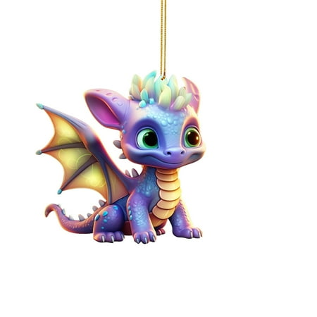

Cute Colorful Baby Dragon Decorative Hanging Indoor Decorative Hanging Fun Acrylic Hanging Christmas Decorations Decorations for Home Chandelier Christmas Ornament Decorative Rope for Hanging