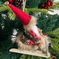 thumbnail image 6 of Adorable Rubber Santa Doll Christmas Decoration Sleigh Santa Ornament Festive Tree Hanging Pendant for Holiday Cheer/ Santa Claus Pendant Red Felt Hat, 6 of 7