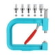 thumbnail image 1 of Máquina de prensado manual para colocar perlas, herramienta compacta y versátil para adultos, perforadora de cuentas para bolsos, sombreros y faldas. Azul, 1 of 8