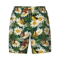 thumbnail image 4 of Lsque Mens Swim Trunks Sunflowers And Butterflies Pattern - Bathing Suit Compression Liner - Beach Swim Shorts Swimwear - (S-3XL) - Stretch Quick Dry -Small, 4 of 9