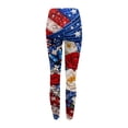thumbnail image 5 of Womens 250th Anniversary Pajama Independence Day American Flag Print Elastic High Waist Leggings Wide Leg Casual Casual Yoga Pants, #01 Light Blue, XXL, 5 of 5